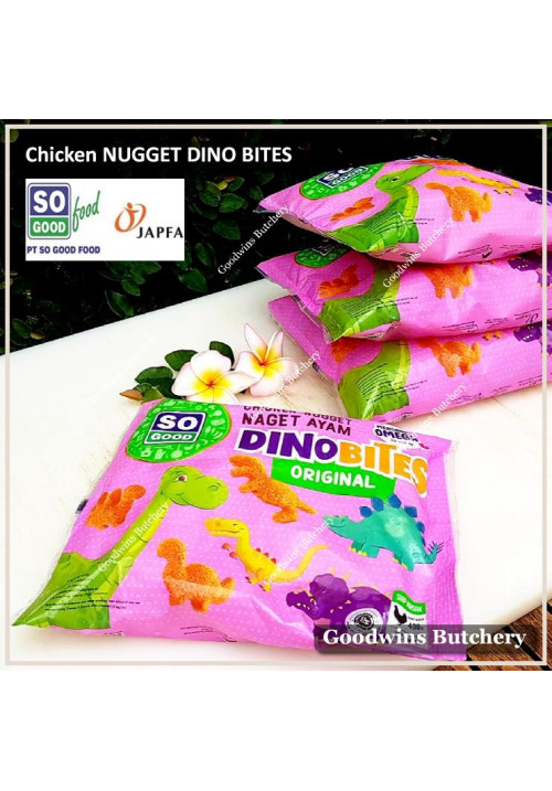 SoGood frozen CHICKEN NUGGET DINO BITES So Good Food 400g